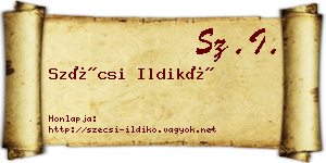 Szécsi Ildikó névjegykártya